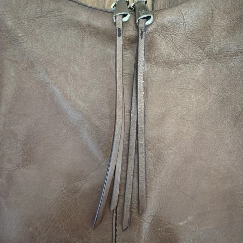 Hobo Int Merrin Convertible Backpack Bag Caramel Vtg Leather Broken In Boho